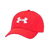 Gorro deportivo Under Armour color rojo con logo blanco bordado en el frente.