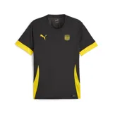 Camiseta de fútbol Puma del Club Atlético Peñarol, modelo Matchday. Diseño negro con detalles en amarillo en mangas, cuello y laterales. Incluye logo de Puma, escudo del club y sponsor en el frente.