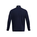 Buzo deportivo Under Armour Storm Midlayer HZ azul marino con cierre de media cremallera en el cuello y franjas blancas en las mangas.