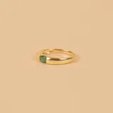 Anillo de oro amarillo 9k con esmeralda cuadrada de 4x5mm.
