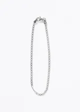 Pulsera de plata 925, eslabones tipo Bismarck finos, color plateado.