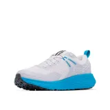 Zapatillas de senderismo impermeables Columbia Konos TRS Outdry para hombre, color verde oscuro con detalles en naranja.