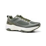 Championes deportivos color verde con detalles en gris y blanco.