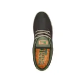 Championes Etnies Jameson 2 Eco, color negro con detalles en amarillo mostaza y suela color crema.
