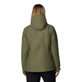 Campera 3 en 1 Columbia Bugaboo III, color verde oliva, con sistema Interchange. Capa exterior impermeable y transpirable con tecnología Omni-Tech y costuras selladas. Capa interior de polar termorreflectante Omni-Heat.