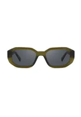 Gafas de sol Eco Shades modelo Moretti, con montura octogonal color verde oliva y lentes grises.
