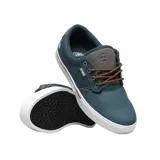 Zapatillas Etnies Jameson 2 Eco, color gris oscuro con detalles en burdeos y suela blanca.