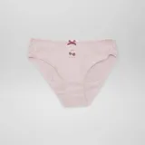 Pack de 7 braguitas de algodón en colores pastel y estampados varios: flores, cerezas y rayas.