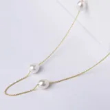 Gargantilla de oro amarillo 18k con perlas de cultivo de 8mm.