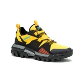Zapatillas Caterpillar Raider Sport, edición limitada de la colaboración CATXTRANSFORMERS, inspiradas en Bumblebee. Capellada de malla y gamuza en colores amarillo y negro, forro interno de malla suave y respirable con tecnología probiótica CLEANSPORT NXT™, media suela acolchada y suela de goma duradera con gran tracción.
