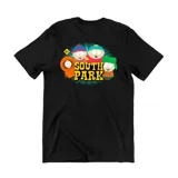 Remera color crema con estampado de Kenny de South Park sosteniendo un cartel que dice "Don't Kill Kenny".