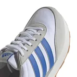 Championes Adidas Run 60S 3.0, color blanco con detalles en azul y gris.