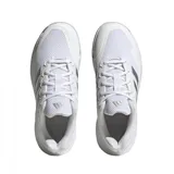 Championes Adidas Game Court 2 de mujer, color blanco con detalles plateados.