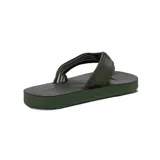 Chanclas Diadora Sandals Azov color verde oliva, con tira de cuero sintético y suela de goma.