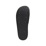 Sandalias Adidas Adilette Lite negras con logo blanco.