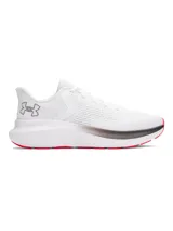 Championes de running Under Armour Charged Rogue 5, color negro con logo de la marca en el lateral.