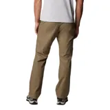 Pantalón negro de tela elástica utilitaria, con bolsillos para las manos y seguridad con cierre.