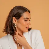 Aros colgantes de plata 925 con forma de lágrima.