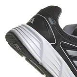 Championes Adidas Galaxy Star negros con detalles plateados y suela blanca.