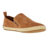 Alpargata de cuero color tostado, con construcción de yute y suela de goma, diseñada para un look veraniego y cómodo.