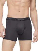 Boxer brief negro de microfibra con cintura elástica con el logo de Calvin Klein. Pack de 3 unidades.