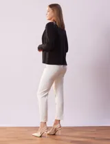 Cardigan tejido color blanco, marca Sioni.
