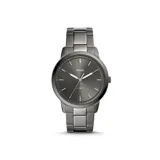 Reloj Fossil Minimalist con caja de acero gris de 44mm de diámetro, esfera gris y pulsera de acero gris. Resistente al agua hasta 50 metros. Incluye garantía de 2 años.