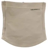 Cuello unisex color beige con logo Merrell estampado en negro.