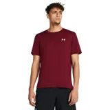 Remera deportiva negra de manga corta, con logo Under Armour estampado en blanco en el pecho.