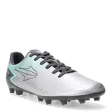 Championes de fútbol Topper Stingray III Mach, plateados con detalles en verde agua y gris.