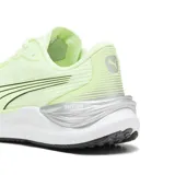 Championes de running Puma Electrify Nitro 3, color verde claro con detalles en negro y plateado.