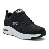 Zapatillas deportivas Skechers Arch Fit Paradyme negras con capellada de malla, cordones y suela blanca con tecnología Arch Fit.