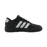 Zapatillas Adidas Breaknet 3.0 de cuero sintético color negro con las tres tiras blancas en los laterales.