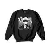 Buzo negro con estampado del personaje Gojo Satoru del anime Jujutsu Kaisen.