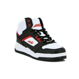 Championes de caña media Avia Eston, color negro con detalles en blanco y rojo.