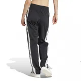 Pantalón deportivo Adidas Adibreak negro con rayas blancas a los costados, cintura elástica y botones a presión en los laterales.