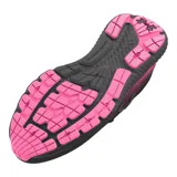 Zapatillas de running Under Armour Charged Rogue 4 para mujer, color blanco con detalles en gris y azul.