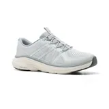 Championes deportivos Skechers Relaxed Fit: D'Lux Comfort 2.0 - Victory, color gris claro. Capellada de malla con refuerzos de satén, cordones elásticos fijos y plantilla acolchada Skechers Air-Cooled Memory Foam.