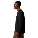 Buzo negro de cuello redondo con logo de Columbia estampado en el pecho. Puños y dobladillo acanalados.