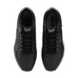 Championes Reebok Glide Ripple Clip color negro con detalles plateados en el talón. Inspirados en el diseño del Classic Leather, con suela ondulada y plantilla Memory Tech OrthoLite®