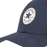 Gorra de béisbol azul marino con logo Converse All Star bordado en el frente.