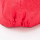 Gorro tipo newsboy o gavroche color rojo, confeccionado en lino.