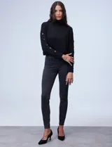 Jegging azul de corte relajado con pretina elastizada y bolsillo trasero aplicados, de la marca Zac & Rachel.