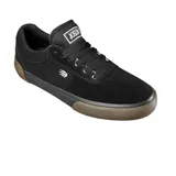 Championes de skate Etnies Joslin Vulc, color negro con suela marrón. Presentan logo de la marca en el lateral y lengüeta.