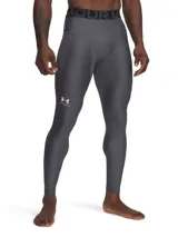 Calza larga gris de compresión Under Armour HeatGear Armour Leggings, con cintura elástica con logo y bolsillo lateral.