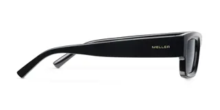 Lentes de sol rectangulares negros con protección UV400 y lentes polarizadas alemanas con recubrimiento anti-scratch y superhydrophobic.