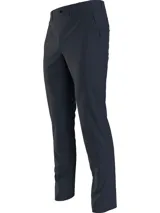 Pantalón chino de vestir azul marino, corte slim, con bolsillos laterales y traseros.