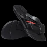 Sandalia de hombre color negro, con tiras anchas y suela de goma antideslizante.