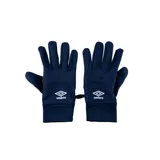 Guantes deportivos Umbro color azul marino, confeccionados en poliéster.