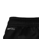 Pantalón de hombre Puma Team Rise Poly Training, color negro, con logo de Puma bordado en la pierna izquierda, bolsillos laterales abiertos, cintura ajustable con cordones y tecnología dryCell.